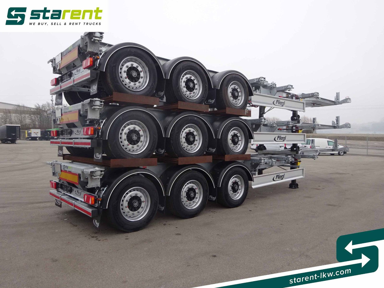 Fliegl Containerchassis ADR, 1x20/2x20/1x30/1x40/1x45 - Puspiekabe noņemamā virsbūve/ Konteineru vedējs: foto 5 Fliegl Containerchassis ADR, 1x20/2x20/1x30/1x40/1x45 - Puspiekabe noņemamā virsbūve/ Konteineru vedējs: foto 5
