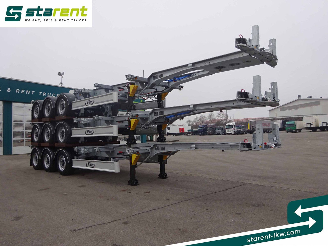 Fliegl Containerchassis ADR, 1x20/2x20/1x30/1x40/1x45 - Puspiekabe noņemamā virsbūve/ Konteineru vedējs: foto 3 Fliegl Containerchassis ADR, 1x20/2x20/1x30/1x40/1x45 - Puspiekabe noņemamā virsbūve/ Konteineru vedējs: foto 3