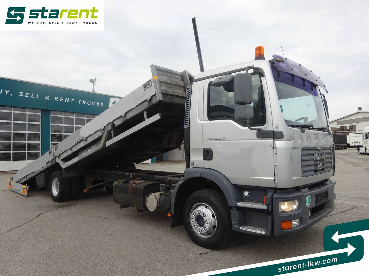 MAN TGM 12.280, Fahrzeugtransporter, kippbar - Auto evakuators: foto 2 MAN TGM 12.280, Fahrzeugtransporter, kippbar - Auto evakuators: foto 2