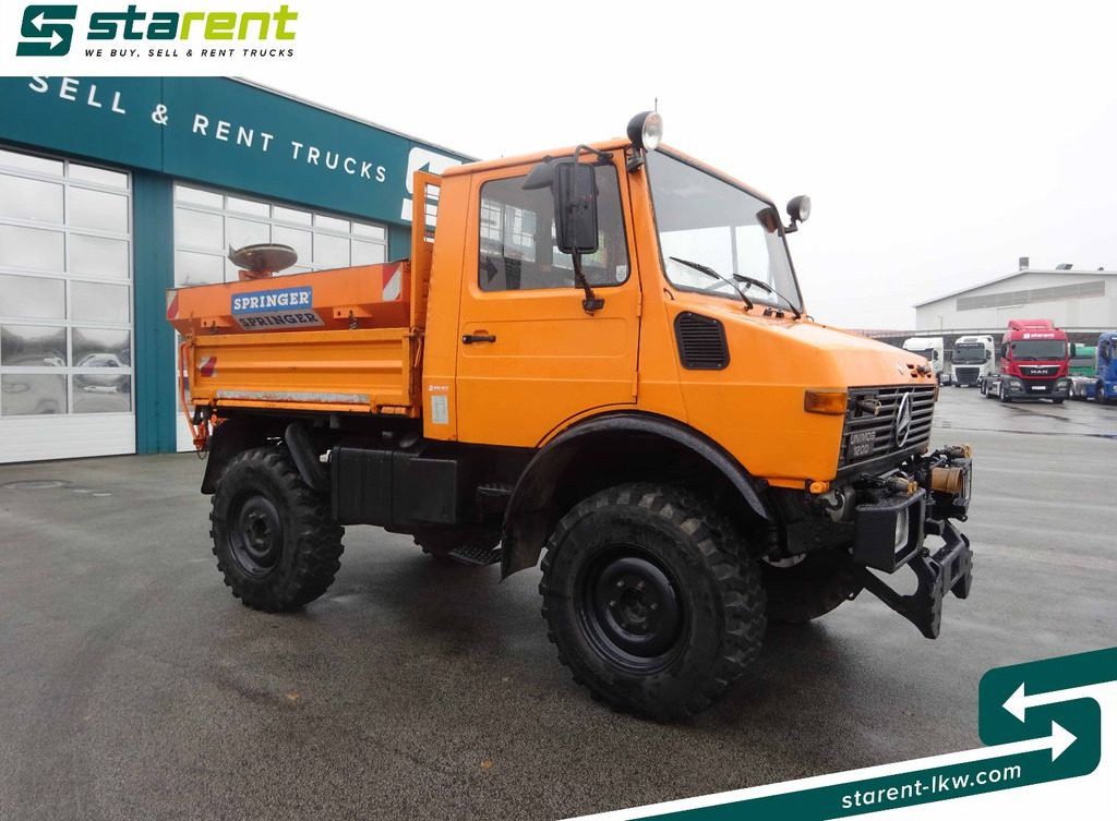 Mercedes-Benz Unimog 1200, Zapfwelle Front+ Heck, Kipper - Kravas automašīna pašizgāzējs: foto 3 Mercedes-Benz Unimog 1200, Zapfwelle Front+ Heck, Kipper - Kravas automašīna pašizgāzējs: foto 3