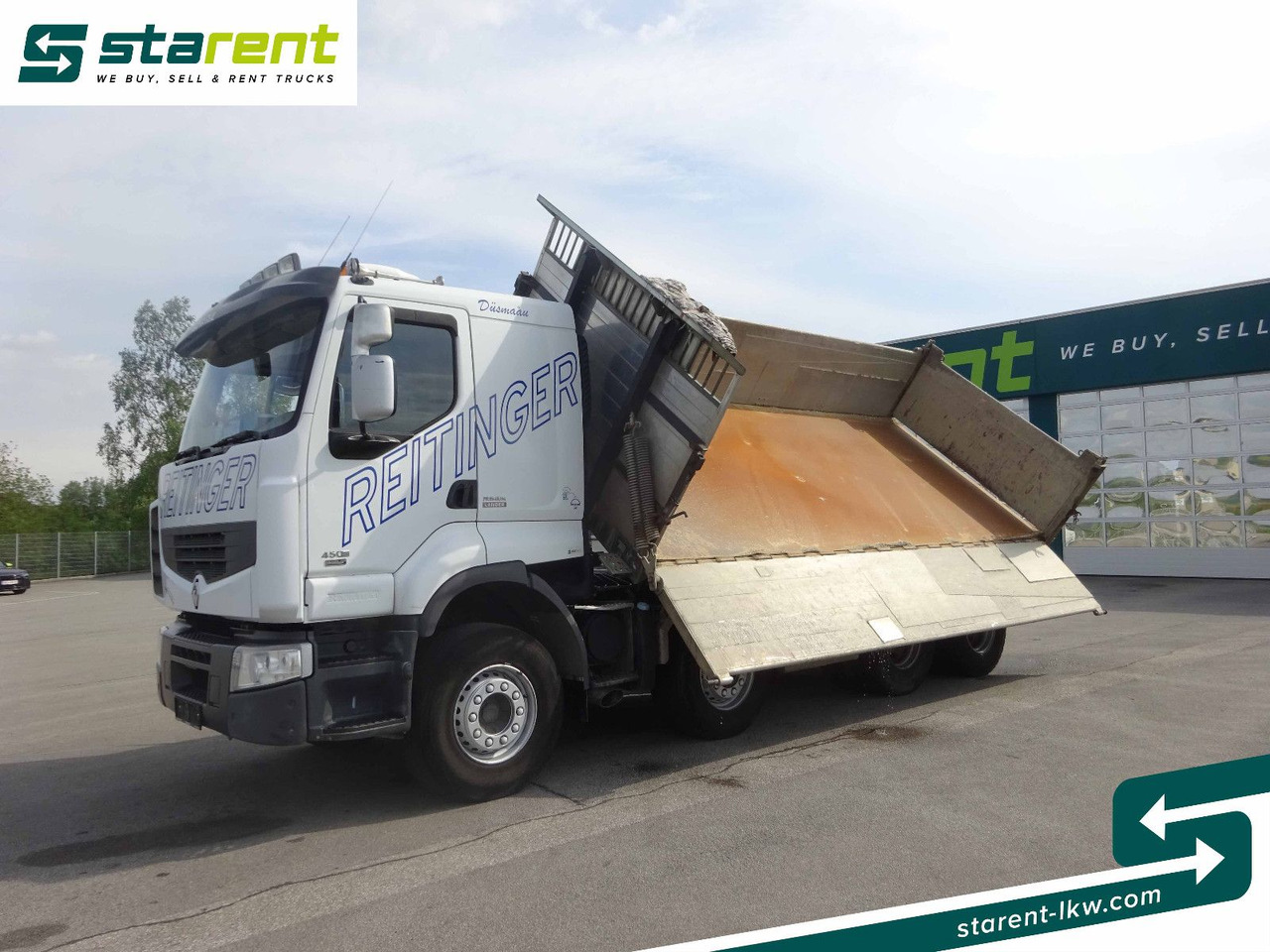 Renault Premium 450 DXi, 8x4, 3 Seitenkipper, Standklima - Kravas automašīna pašizgāzējs: foto 1 Renault Premium 450 DXi, 8x4, 3 Seitenkipper, Standklima - Kravas automašīna pašizgāzējs: foto 1
