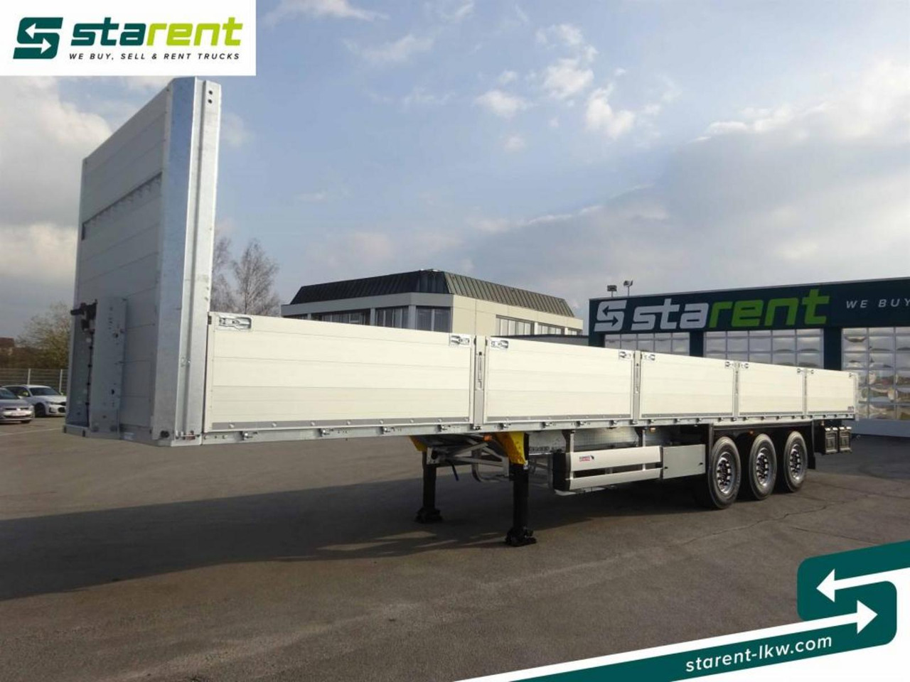 Schmitz Baustofftrailer Liftachse Rungen 80cm Bordwände - Bortu puspiekabe/ Platforma: foto 1 Schmitz Baustofftrailer Liftachse Rungen 80cm Bordwände - Bortu puspiekabe/ Platforma: foto 1