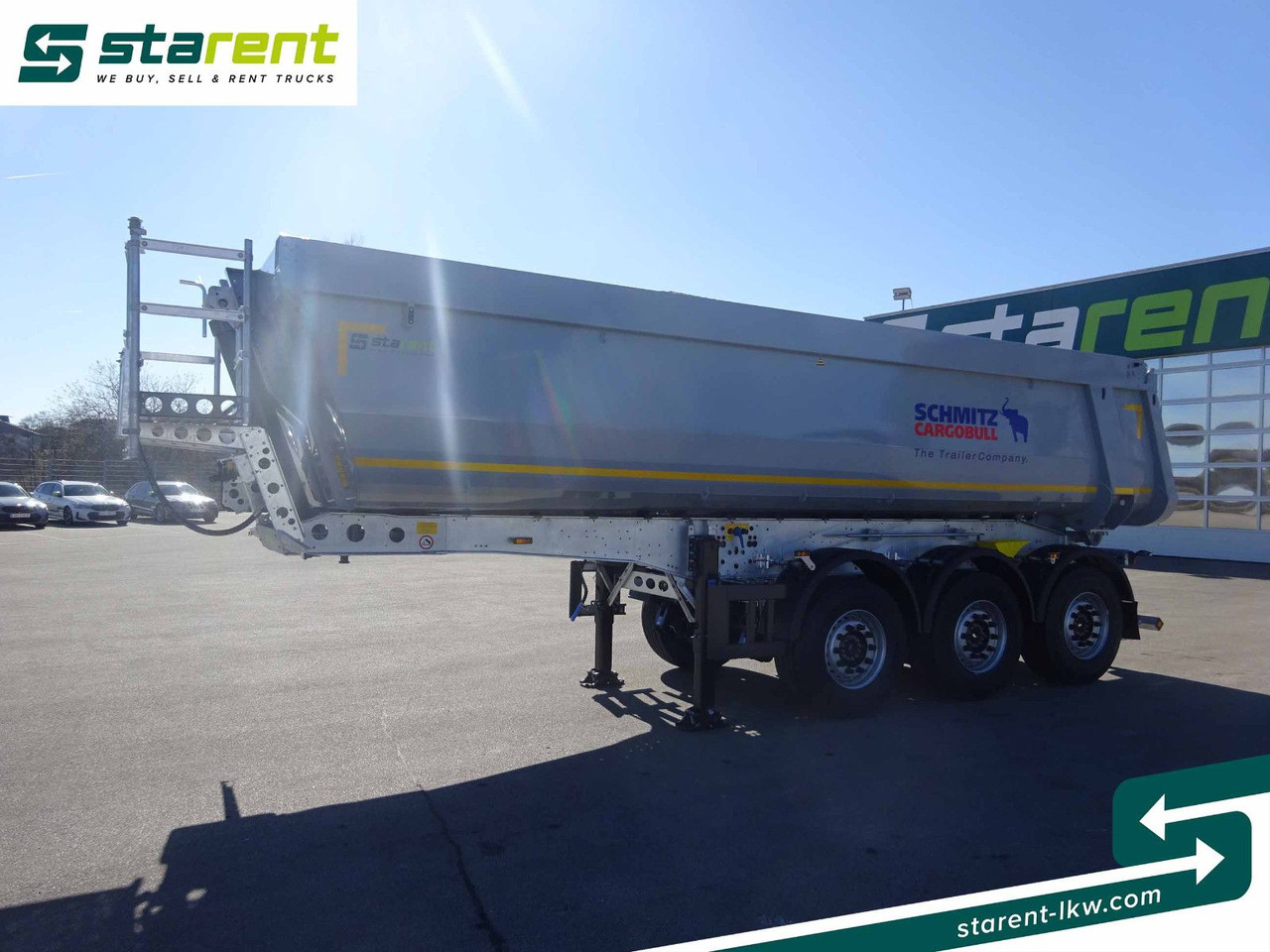 Schmitz Cargobull 3-Achs Kipper, 24m³, Liftachse, Alu Felgen - Puspiekabe pašizgāzējs: foto 1 Schmitz Cargobull 3-Achs Kipper, 24m³, Liftachse, Alu Felgen - Puspiekabe pašizgāzējs: foto 1
