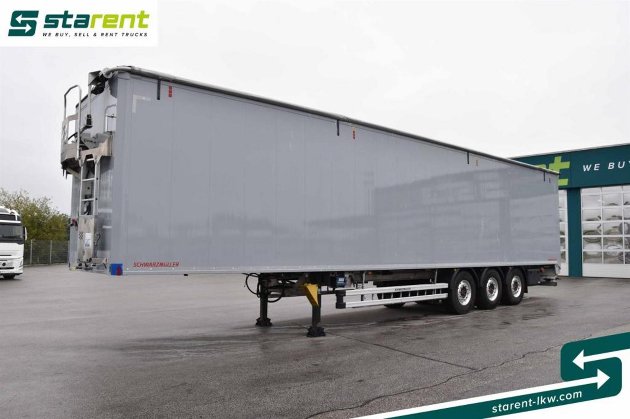 Schwarzmüller Schubbodenauflieger 10mm elektrisches Verdeck 91m³ - Puspiekabe kustīgās grīdas: foto 1 Schwarzmüller Schubbodenauflieger 10mm elektrisches Verdeck 91m³ - Puspiekabe kustīgās grīdas: foto 1