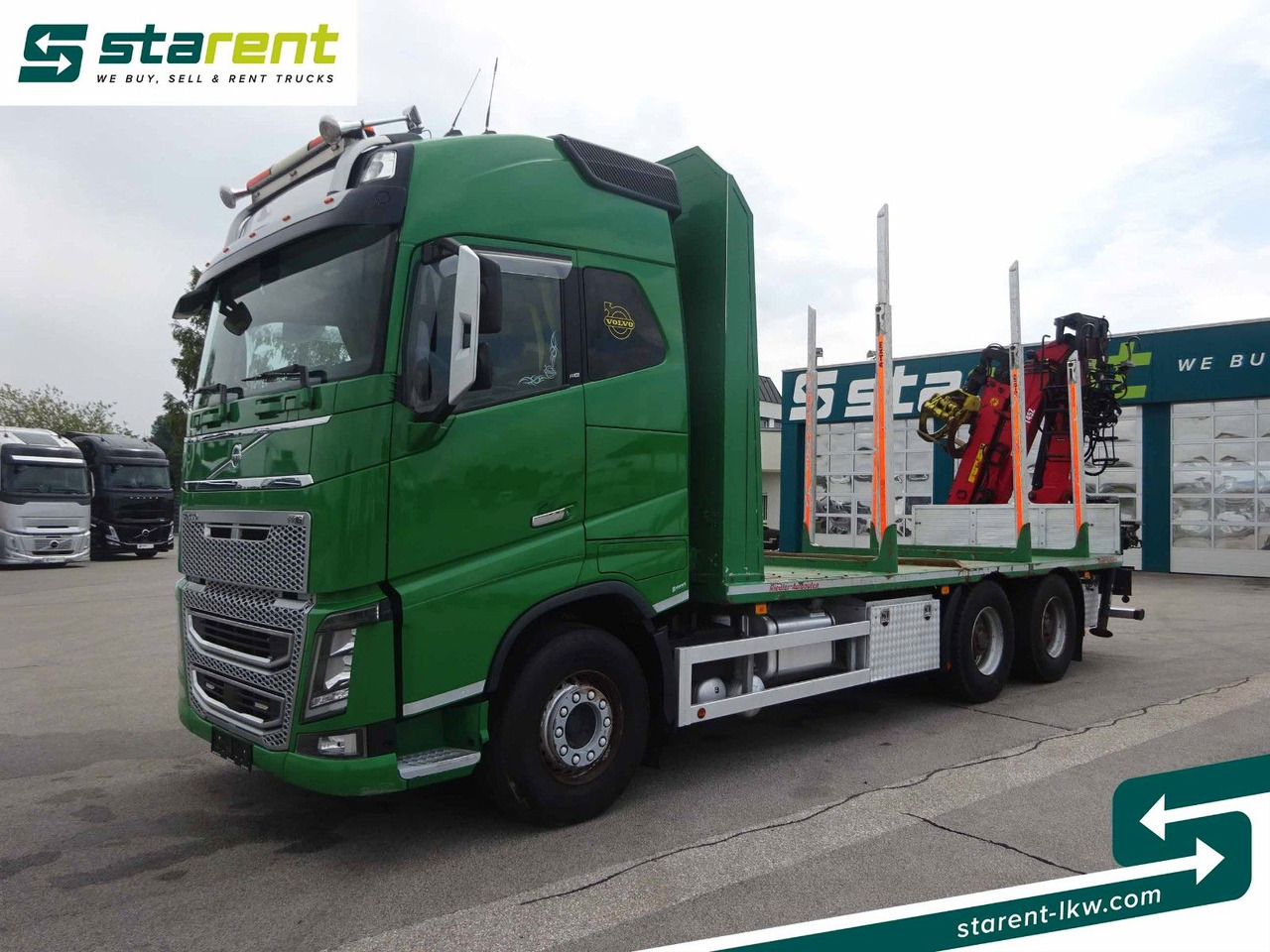 Volvo FH16 550 6x4 Holzaufbau mit Kran (Loglift 145Z) - Kokvedējs, Kravas auto ar manipulatoru: foto 1 Volvo FH16 550 6x4 Holzaufbau mit Kran (Loglift 145Z) - Kokvedējs, Kravas auto ar manipulatoru: foto 1