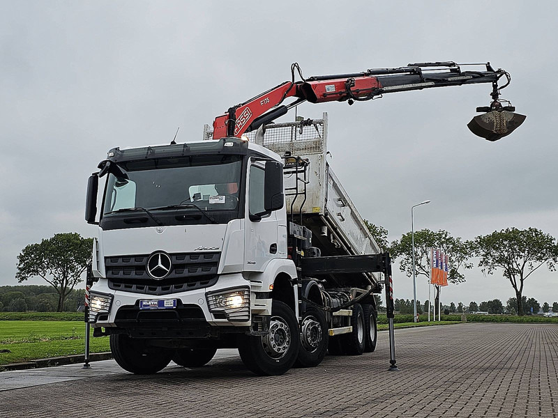 Mercedes-Benz AROCS 3243 FASSI F175A023 - Kravas automašīna pašizgāzējs, Kravas auto ar manipulatoru: foto 1 Mercedes-Benz AROCS 3243 FASSI F175A023 - Kravas automašīna pašizgāzējs, Kravas auto ar manipulatoru: foto 1