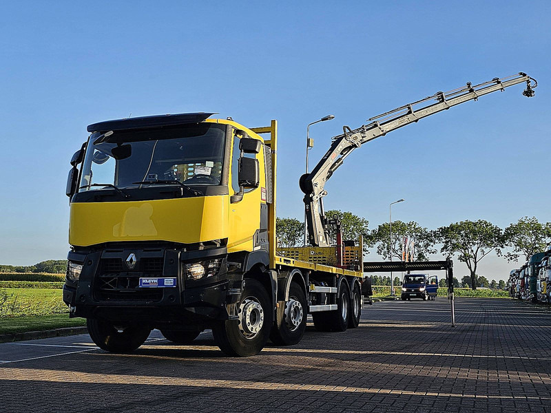 Renault K 430 HIAB 232ES-5 - Bortu kravas automašīna/ Platforma, Kravas auto ar manipulatoru: foto 1 Renault K 430 HIAB 232ES-5 - Bortu kravas automašīna/ Platforma, Kravas auto ar manipulatoru: foto 1