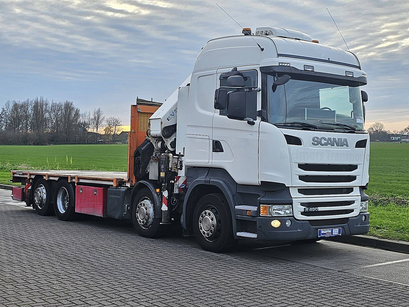 Scania R490 - Bortu kravas automašīna/ Platforma, Kravas auto ar manipulatoru: foto 5 Scania R490 - Bortu kravas automašīna/ Platforma, Kravas auto ar manipulatoru: foto 5