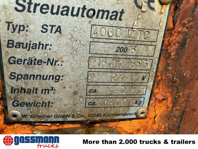 Sāls un smilts kaisītājs 4000 L TC Salzstreuer ca. 4m³: foto 9 Sāls un smilts kaisītājs 4000 L TC Salzstreuer ca. 4m³: foto 9