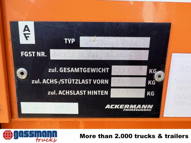 Ackermann PS-F 5.3/13.5 EZG SPS, Edscha-Verdeck, Lenkachse - Bortu puspiekabe/ Platforma: foto 5 Ackermann PS-F 5.3/13.5 EZG SPS, Edscha-Verdeck, Lenkachse - Bortu puspiekabe/ Platforma: foto 5