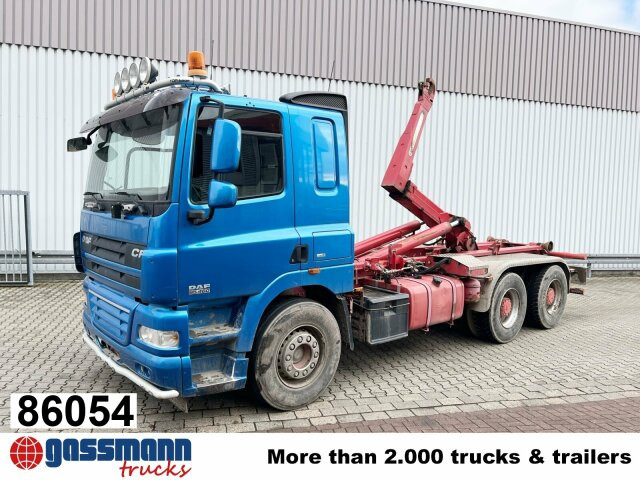 DAF AT 85.460 6x4, Abrollkipper Palfinger T20 - Pacēlājs ar āķi, Kravas auto ar manipulatoru: foto 1 DAF AT 85.460 6x4, Abrollkipper Palfinger T20 - Pacēlājs ar āķi, Kravas auto ar manipulatoru: foto 1