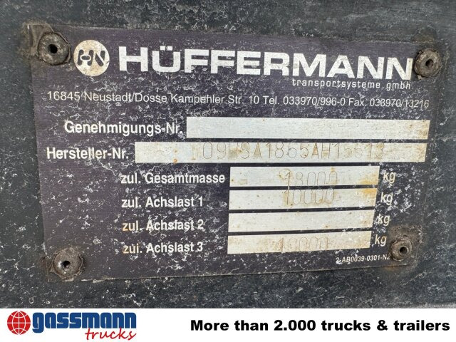 Hüffermann HSA 18.65 Schlittenabroller - Multilift/ Būvgružu konteinera piekabe: foto 5 Hüffermann HSA 18.65 Schlittenabroller - Multilift/ Būvgružu konteinera piekabe: foto 5