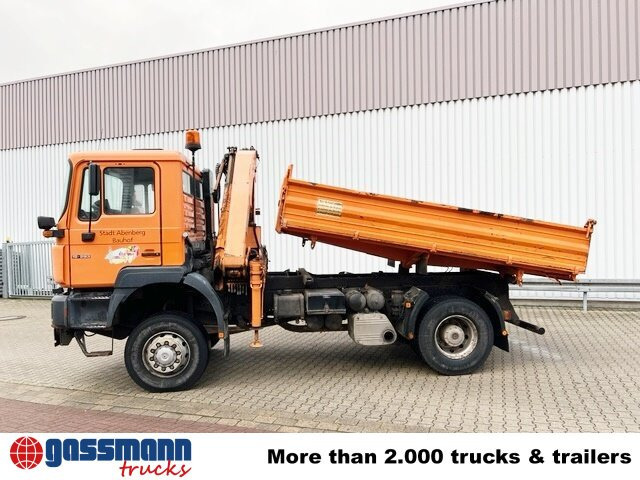 MAN 19.293 4x4 BL mit Kran Meiller MK77RS2 - Kravas automašīna pašizgāzējs, Kravas auto ar manipulatoru: foto 2 MAN 19.293 4x4 BL mit Kran Meiller MK77RS2 - Kravas automašīna pašizgāzējs, Kravas auto ar manipulatoru: foto 2