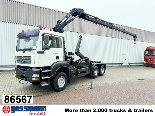 MAN TGA 33.350 6X4 BB mit Kran Hiab 166 E-3 HiDuo, - Pacēlājs ar āķi, Kravas auto ar manipulatoru: foto 1 MAN TGA 33.350 6X4 BB mit Kran Hiab 166 E-3 HiDuo, - Pacēlājs ar āķi, Kravas auto ar manipulatoru: foto 1