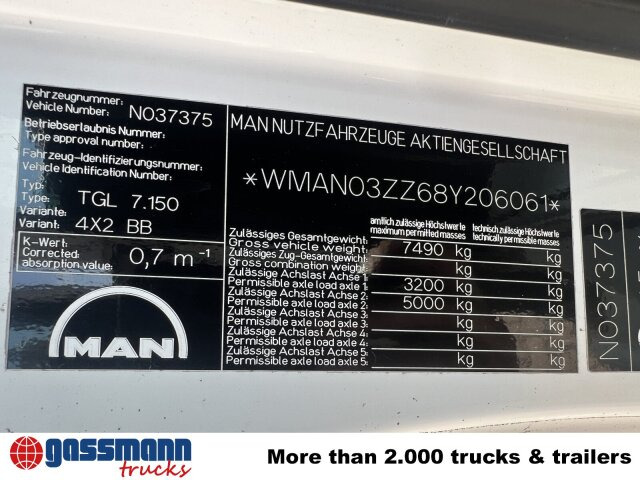 MAN TGL 7.150 4x2 BB mit LBW BÄR - Bortu kravas automašīna/ Platforma: foto 4 MAN TGL 7.150 4x2 BB mit LBW BÄR - Bortu kravas automašīna/ Platforma: foto 4