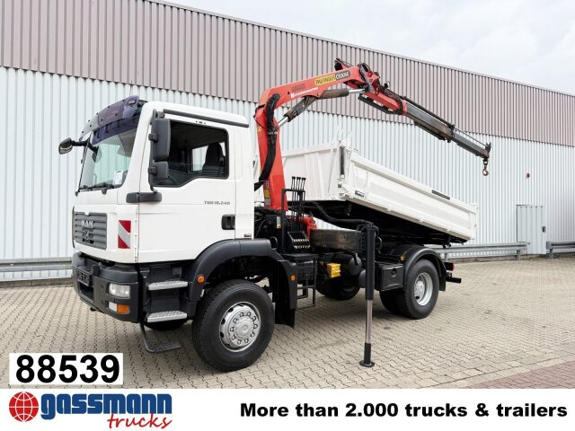 MAN TGM 18.240 4x4 BB mit Kran Palfinger PK9501 - Kravas automašīna pašizgāzējs, Kravas auto ar manipulatoru: foto 1 MAN TGM 18.240 4x4 BB mit Kran Palfinger PK9501 - Kravas automašīna pašizgāzējs, Kravas auto ar manipulatoru: foto 1