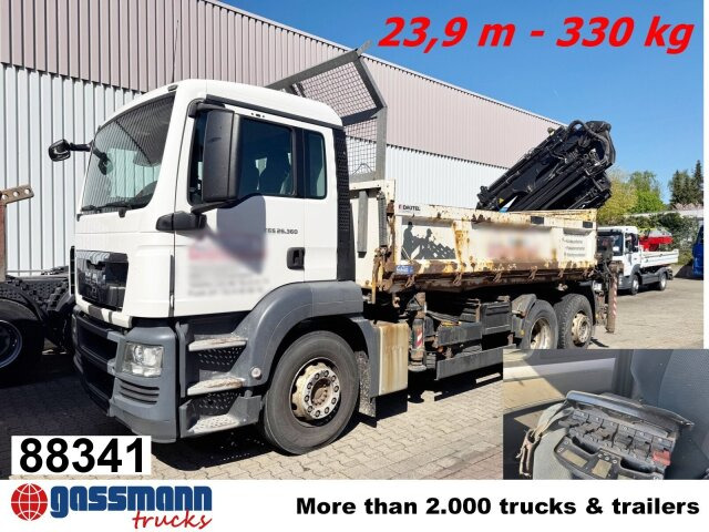 MAN TGS 26.360 6x2-4 BL, 2-Seiten-Kipper, Heckkran - Kravas automašīna pašizgāzējs, Kravas auto ar manipulatoru: foto 1 MAN TGS 26.360 6x2-4 BL, 2-Seiten-Kipper, Heckkran - Kravas automašīna pašizgāzējs, Kravas auto ar manipulatoru: foto 1