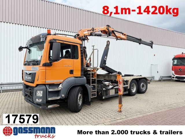 MAN TGS 28.440 6x2-4 BL, Lenk-/Liftachse, Kran Atlas - Pacēlājs ar āķi, Kravas auto ar manipulatoru: foto 1 MAN TGS 28.440 6x2-4 BL, Lenk-/Liftachse, Kran Atlas - Pacēlājs ar āķi, Kravas auto ar manipulatoru: foto 1
