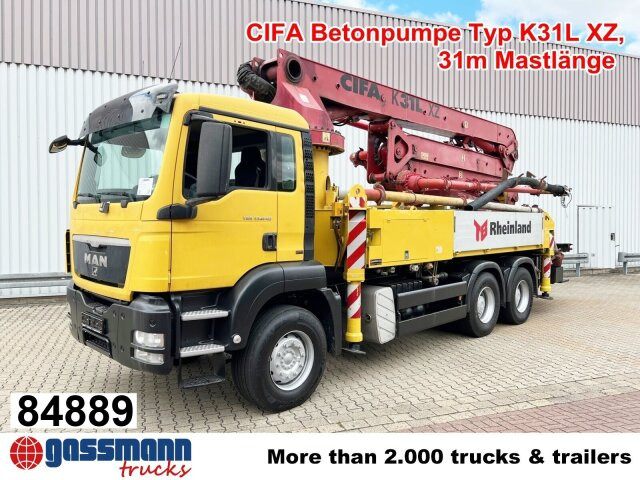 MAN TGS 33.440 6X4 BB, Betonpumpe CIFA K31L XZ, 31m - Betona sūknis: foto 1 MAN TGS 33.440 6X4 BB, Betonpumpe CIFA K31L XZ, 31m - Betona sūknis: foto 1
