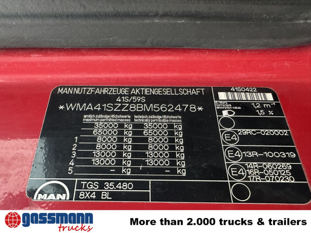 MAN TGS 35.400 8x4 BL, Schub-Knick bis 6,5m - Pacēlājs ar āķi: foto 5 MAN TGS 35.400 8x4 BL, Schub-Knick bis 6,5m - Pacēlājs ar āķi: foto 5