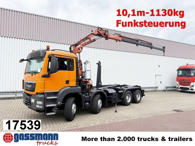 MAN TGS 35.440 8x4 BL, Meiller 19.62, Atlas Kran - Pacēlājs ar āķi, Kravas auto ar manipulatoru: foto 1 MAN TGS 35.440 8x4 BL, Meiller 19.62, Atlas Kran - Pacēlājs ar āķi, Kravas auto ar manipulatoru: foto 1