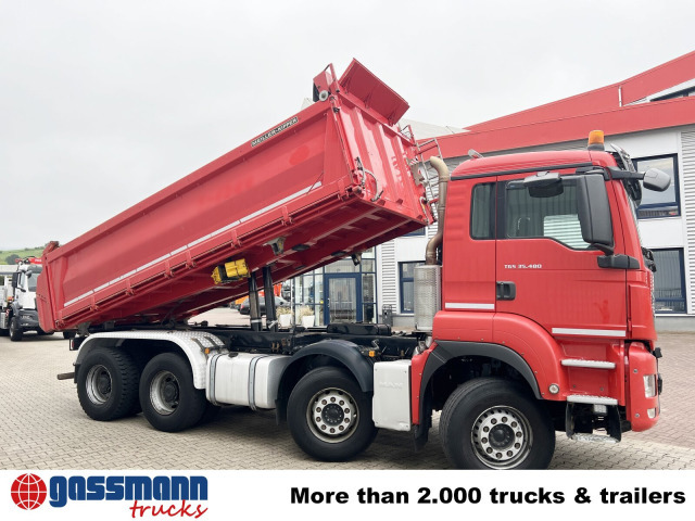 Kravas automašīna pašizgāzējs MAN TGS 35.480 8X4 BB, Intarder, Navi: foto 9