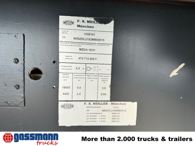 Meiller MZDA 18/21, Stahlbordwände, ca. 10m³ - Piekabe pašizgāzējs: foto 3 Meiller MZDA 18/21, Stahlbordwände, ca. 10m³ - Piekabe pašizgāzējs: foto 3