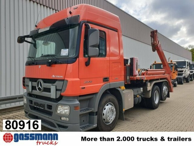 Mercedes-Benz Actros 2544 L 6x2, ADR, Retarder, Lenkachse - Būvgružu konteineru vedējs: foto 1 Mercedes-Benz Actros 2544 L 6x2, ADR, Retarder, Lenkachse - Būvgružu konteineru vedējs: foto 1