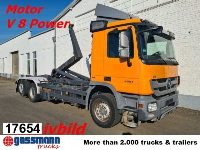 Mercedes-Benz Actros 2551L/6x2,Meiller, Lenk-Liftachse V 8 - Pacēlājs ar āķi: foto 1 Mercedes-Benz Actros 2551L/6x2,Meiller, Lenk-Liftachse V 8 - Pacēlājs ar āķi: foto 1