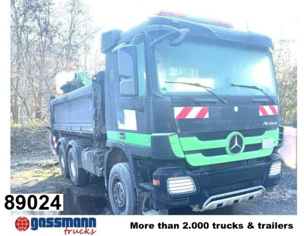 Mercedes-Benz Actros 3341 K 6x4, Bormatik links, Heckkran Penz - Kravas automašīna pašizgāzējs, Kravas auto ar manipulatoru: foto 1 Mercedes-Benz Actros 3341 K 6x4, Bormatik links, Heckkran Penz - Kravas automašīna pašizgāzējs, Kravas auto ar manipulatoru: foto 1