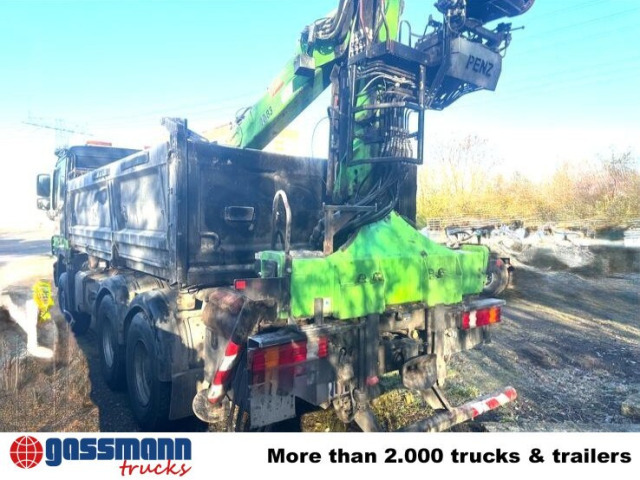 Mercedes-Benz Actros 3341 K 6x4, Bormatik links, Heckkran Penz - Kravas automašīna pašizgāzējs, Kravas auto ar manipulatoru: foto 3 Mercedes-Benz Actros 3341 K 6x4, Bormatik links, Heckkran Penz - Kravas automašīna pašizgāzējs, Kravas auto ar manipulatoru: foto 3