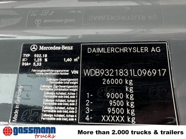 Mercedes-Benz Actros 3346 AK 6x6 - Šasija kravas automašīna: foto 3 Mercedes-Benz Actros 3346 AK 6x6 - Šasija kravas automašīna: foto 3
