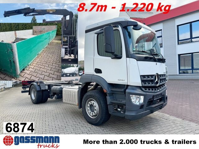 Mercedes-Benz Arocs 1840 L 4x2, Kran Palfinger PK12001L, - Bortu kravas automašīna/ Platforma, Kravas auto ar manipulatoru: foto 1 Mercedes-Benz Arocs 1840 L 4x2, Kran Palfinger PK12001L, - Bortu kravas automašīna/ Platforma, Kravas auto ar manipulatoru: foto 1