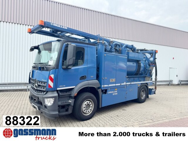 Mercedes-Benz Arocs 1843 L 4x2, Müller Canalmaster ca. 8m³, - Ielu tīrīšanas mašīna: foto 1 Mercedes-Benz Arocs 1843 L 4x2, Müller Canalmaster ca. 8m³, - Ielu tīrīšanas mašīna: foto 1