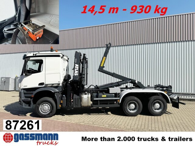 Mercedes-Benz Arocs 3351 AK 6x6, Retarder, Navi, Grounder, - Pacēlājs ar āķi, Kravas auto ar manipulatoru: foto 1 Mercedes-Benz Arocs 3351 AK 6x6, Retarder, Navi, Grounder, - Pacēlājs ar āķi, Kravas auto ar manipulatoru: foto 1