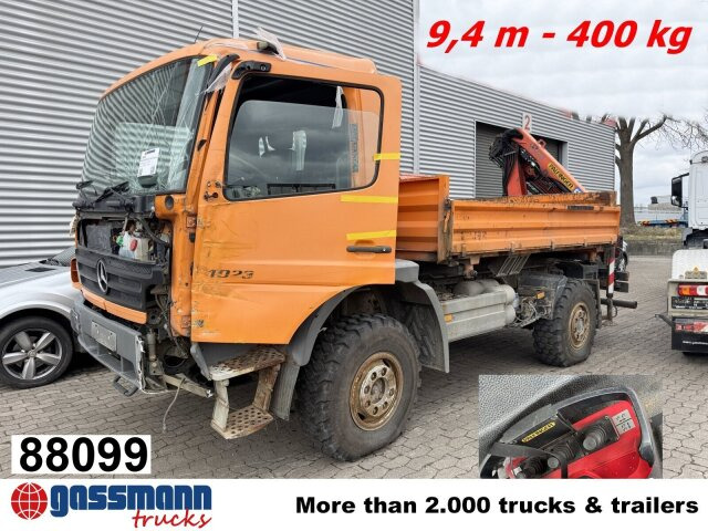 Mercedes-Benz Atego 1023 A 4x4, Einzelbereifung, Heckkran - Šasija kravas automašīna, Kravas auto ar manipulatoru: foto 1 Mercedes-Benz Atego 1023 A 4x4, Einzelbereifung, Heckkran - Šasija kravas automašīna, Kravas auto ar manipulatoru: foto 1