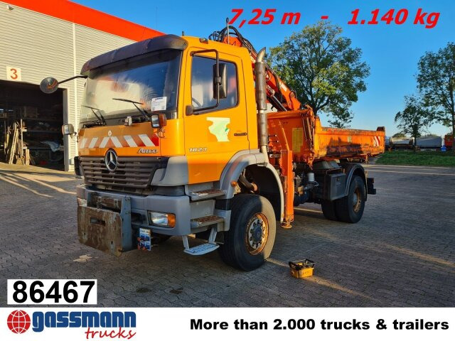 Mercedes-Benz Atego 1823 AK 4x4 mit Kran Atlas 85.2, Funk, - Kravas automašīna pašizgāzējs, Kravas auto ar manipulatoru: foto 1 Mercedes-Benz Atego 1823 AK 4x4 mit Kran Atlas 85.2, Funk, - Kravas automašīna pašizgāzējs, Kravas auto ar manipulatoru: foto 1