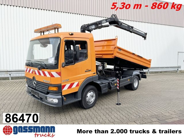 Mercedes-Benz Atego 815 K 4x2 mit Kran Hiab 055 B-1 CL - Kravas automašīna pašizgāzējs, Kravas auto ar manipulatoru: foto 1 Mercedes-Benz Atego 815 K 4x2 mit Kran Hiab 055 B-1 CL - Kravas automašīna pašizgāzējs, Kravas auto ar manipulatoru: foto 1