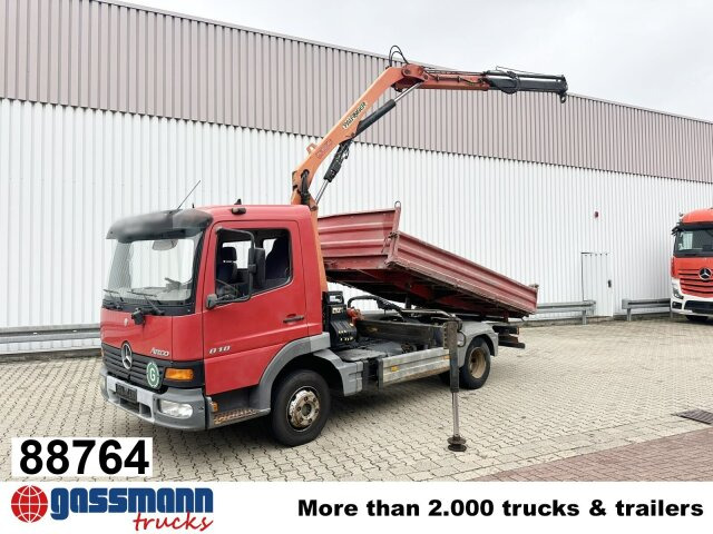 Mercedes-Benz Atego 818 K 4x2 mit Kran Palfinger PK 6500, 2x - Kravas automašīna pašizgāzējs, Kravas auto ar manipulatoru: foto 1 Mercedes-Benz Atego 818 K 4x2 mit Kran Palfinger PK 6500, 2x - Kravas automašīna pašizgāzējs, Kravas auto ar manipulatoru: foto 1