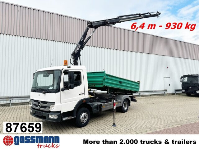 Mercedes-Benz Atego 918 KK 4x2, 2x AHK, Kran Fassi F65 - Kravas automašīna pašizgāzējs, Kravas auto ar manipulatoru: foto 1 Mercedes-Benz Atego 918 KK 4x2, 2x AHK, Kran Fassi F65 - Kravas automašīna pašizgāzējs, Kravas auto ar manipulatoru: foto 1