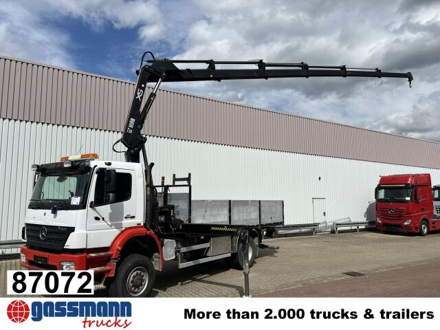 Mercedes-Benz Axor 1828 A 4x4 mit Kran Hiab XS 166 E-5 - Bortu kravas automašīna/ Platforma, Kravas auto ar manipulatoru: foto 1 Mercedes-Benz Axor 1828 A 4x4 mit Kran Hiab XS 166 E-5 - Bortu kravas automašīna/ Platforma, Kravas auto ar manipulatoru: foto 1