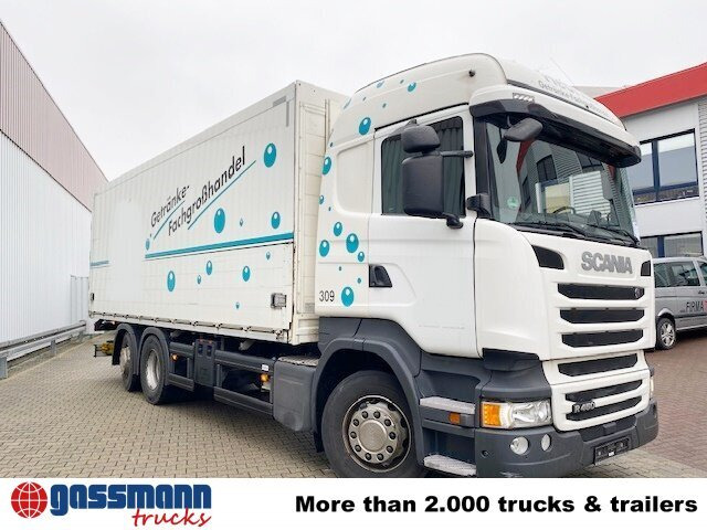 Kravas automašīna ar slēgto virsbūvi Scania R450 LB 6x2-4 Getränkekoffer, Retarder,: foto 11