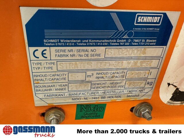 Sāls un smilts kaisītājs Schmidt Stratos B50-36 VALN5Z Salzstreuer ca. 5m³,: foto 7