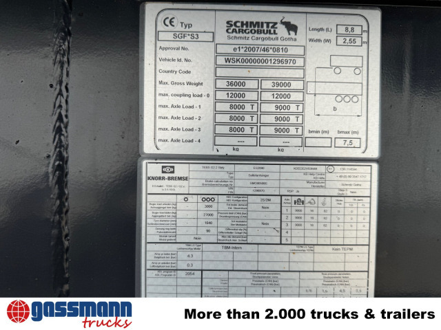 Schmitz Cargobull SKI 24 SL 7.2, Stahlmulde ca. 24m³, Liftachse - Puspiekabe pašizgāzējs: foto 2 Schmitz Cargobull SKI 24 SL 7.2, Stahlmulde ca. 24m³, Liftachse - Puspiekabe pašizgāzējs: foto 2