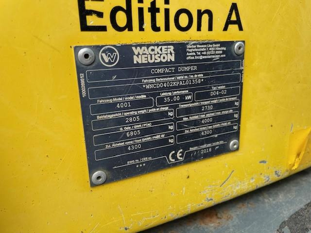 Wacker Neuson 4001 - Artikulētias pašizgāzējs: foto 5 Wacker Neuson 4001 - Artikulētias pašizgāzējs: foto 5