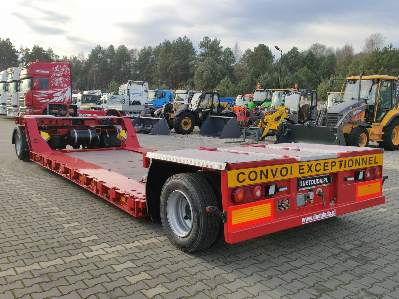 Puspiekabe zema profila platforma EMTECH 2 osiowa PCN 18 TIEFBETT Zagłębiana Rozciągana Oś Skrętna UNIKAT: foto 29