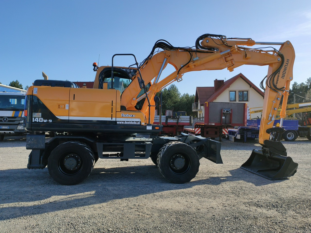 Riteņu ekskavators Hyundai 140W-9 Łyżka Skarpowa+Szybko Złącze !!! STAN Bardzo Dobry !!!: foto 12
