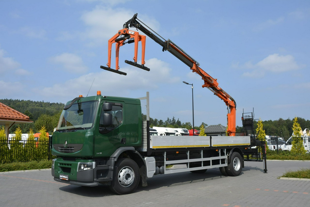 Renault Premium 180.240DXI długość Skrzyni-6.820cm + HDS TEREX TLC 92.2 - Bortu kravas automašīna/ Platforma, Kravas auto ar manipulatoru: foto 1 Renault Premium 180.240DXI długość Skrzyni-6.820cm + HDS TEREX TLC 92.2 - Bortu kravas automašīna/ Platforma, Kravas auto ar manipulatoru: foto 1