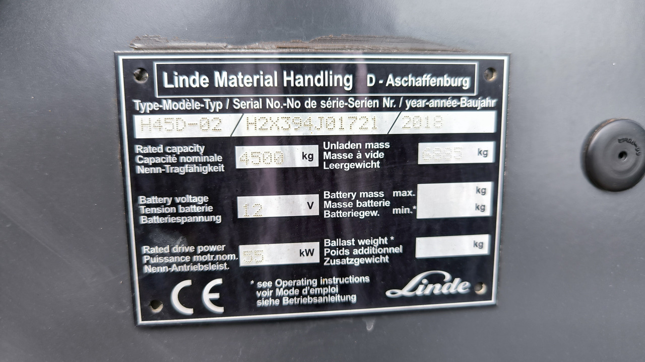 LINDE H 45 D – 02 līzingu LINDE H 45 D – 02: foto 8 LINDE H 45 D – 02 līzingu LINDE H 45 D – 02: foto 8