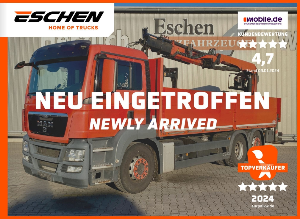 MAN TGS 26.400 6x2-2 LL / Palfinger PK 18001 L Kran - Bortu kravas automašīna/ Platforma: foto 1 MAN TGS 26.400 6x2-2 LL / Palfinger PK 18001 L Kran - Bortu kravas automašīna/ Platforma: foto 1